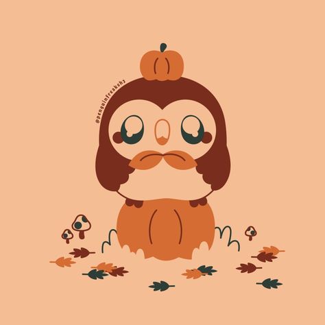 Happy October! It's today's live art stream result! Thanks to those who watched! Another fall themed Pokemon! Who should I do next? Click the link to watch the replay & see how I created it in Inkscape & listen to our random chat! #penguinfreaksh3 #rowlet #fall #autumn #pokemon #fallpokemon #autumnpokemon #owl #pumpkins #nature #leaves #October #cutepokemon #babyrowlet #plantpokemon Fall Pokemon Art, Pumpkaboo Pokemon Art, Fall Pokemon, Pokemon Autumn, Pumpkin Pokemon, Pokemon Rowlet, Plant Pokemon, Iphone Customization, Pokemon Halloween