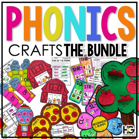 Phonics Sentences, Phonics Crafts, Reading Fluency Activities, Phonics Blends, Word Sort, Vowel Teams, Fluency Activities, Cvc Word Families, Decoding Words