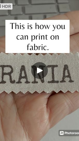 225 reactions · 34 shares | I want to make some cute personalized gifts for my friends/family, so printed names and words on a lovely natural colour linen. Here is a quick tutorial on fabric printing, and I’ll show you what I made too, as soon as they’re done 🥰  #embroidery #embroiderersofinstagram #embroiderydesign #handmadegifts #diygift #crochet #crichetersofinstagram #crochetaddict #stitcher #stitchersofinstagram #stickandstitch | Nicole McRae | solann_zla · voilà Printing Words On Fabric, Sewing Names On Fabric, Cute Personalized Gifts, Random Tips, Sewing Diy, Fabric Printing, Diy Home Crafts, Diy Sewing, Diy Gift