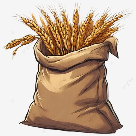 sack of wheat sack of wheat wheat sack cartoon wheat sack png Wheat Drawing, Wheat Art, Wheat Bundle, Hello Kitty Clipart, Plant Cartoon, Wheat Design, Fruit Coloring Pages, Farm Paintings, Cake Logo Design