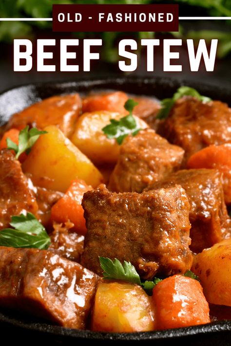 Stewing Steak Recipe, Southern Beef Stew, Thicken Beef Stew, Thick Beef Stew, Dinty Moore Beef Stew, Beef Stew Dinner, Old Fashioned Beef Stew, Oven Beef Stew, Easy Beef Stew Recipe