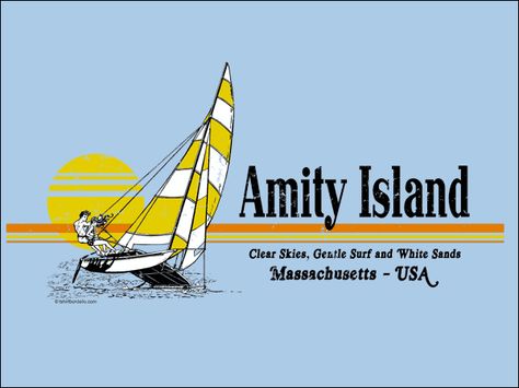 Boat Logo, Amity Island, Commercial Advertisement, American Road Trip, Network Solutions, Clear Sky, Logo Illustration, Universal Design, Page Under Construction