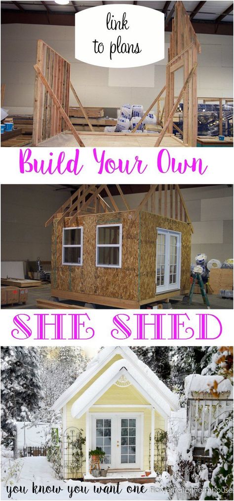 Shed Office, Craft Shed, Backyard Cottage, Storage Shed Plans, Cheap Storage, Backyard Shed, Potting Sheds, She Sheds, Diy Shed