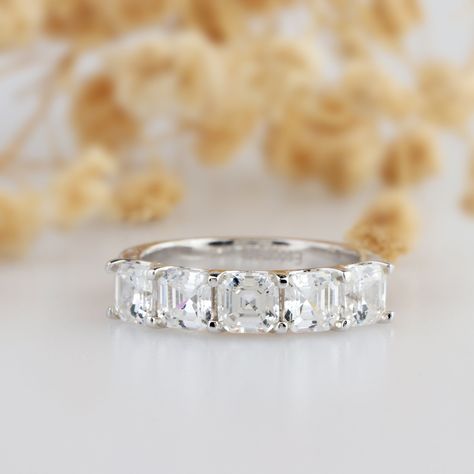 Diamond Engagement Band, Cheap Engagement Rings, Half Eternity Wedding Band, Asscher Cut Diamond, Diamond Engagement Wedding Ring, Engagement Wedding Ring Sets, Cushion Diamond, Stone Engagement Ring, Asscher Cut