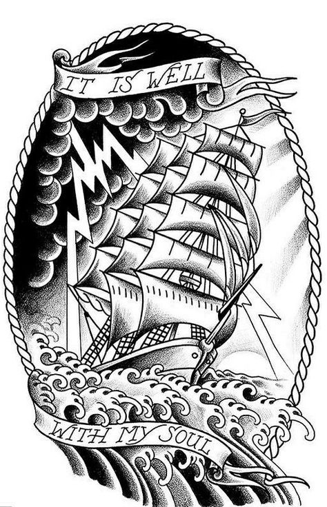 Traditional Tattoo Back Piece, Tattoo Future, Traditional Lighthouse Tattoo, Traditional Ship Tattoo, Ocean Theme Tattoos, Nautical Tattoo Sleeve, Random Reference, Pirate Ship Tattoo, Boat Tattoo