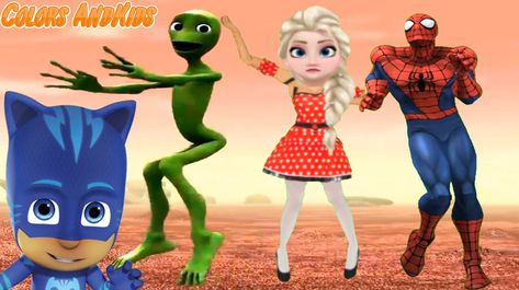 alien dance spiderman frozen elsa pj masks Alien Dance, Elsa And Spiderman, Frozen Elsa, Elsa Frozen, Spiderman, Frozen, Mask, Disney Princess, Disney Characters