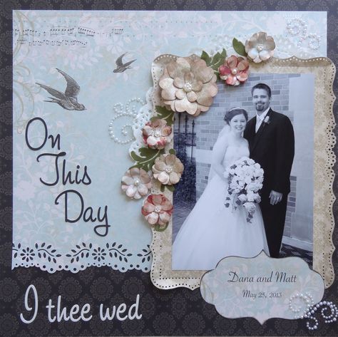 Wedding Day - Scrapbook.com Wedding Scrapbook Ideas, Bride Scrapbook, Heritage Scrapbooking Layouts, Wedding Album Scrapbooking, Wedding Scrapbook Pages, Wedding Scrapbooking Layouts, Scrapbook Design Layout, Beautiful Scrapbook Layouts, Heritage Scrapbooking