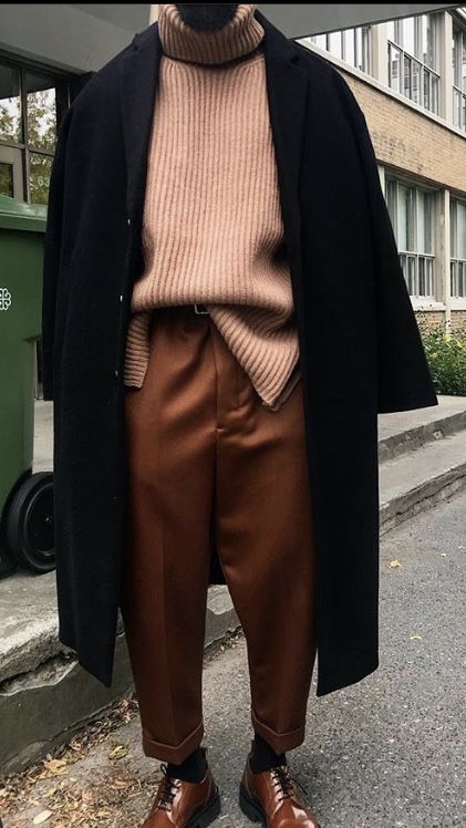 2020 Street Style, Classy Streetwear, Mode Boho, Brown Pants, Men Street, Mens Winter Fashion, Mens Fall, 가을 패션, Mode Vintage