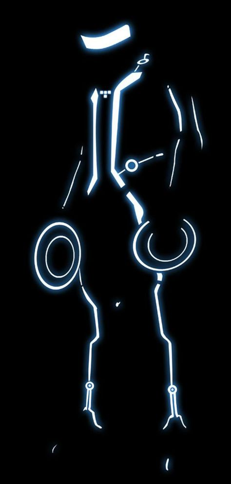 Tron Legacy, Tron, Neon, Black