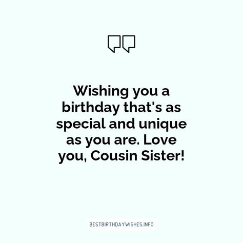 It's always nice to have a special bond with your cousin sister. Whether you’re close in age or not, birthdays are a great occasion to express your af... | # #BirthdayWishes Check more at https://www.ehindijokes.com/birthday-wishes-for-cousin-sister/ Happy Birthday Cousin Sister Quotes, Bday Wishes For Sister, Short Birthday Wishes For Sister, Birthday Wishes For Cousin Sister, Sister Birthday Quotes Funny, Birthday Wishes For Cousin, Sister Birthday Funny, Heartfelt Birthday Wishes, Happy Birthday Cousin