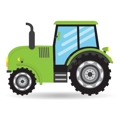 Cartoon green flat vector Tractor vehicle farm icon stock illustration Tractor Illustration, Tractor Vector, Farm Planning, Cartoon Tractor, Farm Vehicles, Cartoon Green, Vector Technology, Green Flats, Flat Vector