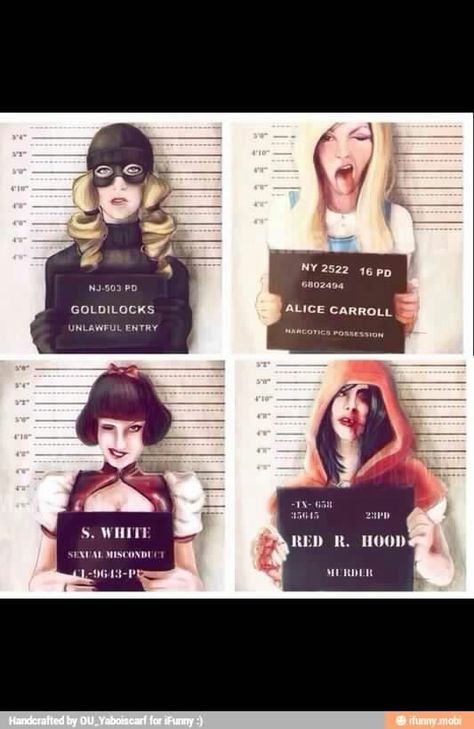 Disney mugshots Mugshot Halloween Costume, Disney Princess Mugshots, Disney Mugshots, The Godmother, Easy Halloween Party, Haunted House Party, Preppy School, Self Care Bullet Journal, Disney Princes