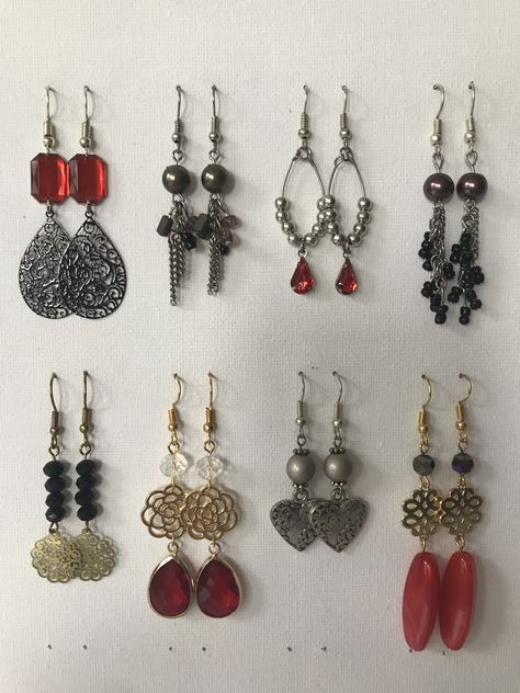 Alt Earrings Diy, Gothic Earrings Diy, Earrings Diy Handmade, Pin Ideas, Diy Jewelry Earrings, Gothic Earrings, Earrings Inspiration, Homemade Jewelry, Funky Jewelry