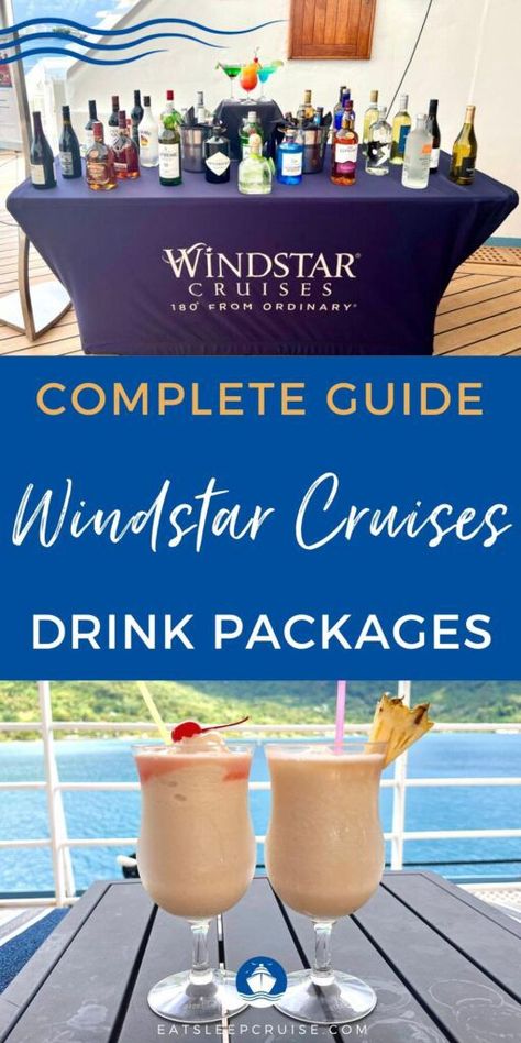 Complete Guide to Windstar Cruises Drink Packages | Our Complete Guide to Windstar Cruises Drink Packages covers all the plans and pricing to help you decide if one is right for you. Carnival Cruise Drink Package, Enchanted Princess Cruise Ship, Norwegian Cruise Line Drinks, Tahiti Vacation, Windstar Cruises, Cruise Drinks, Cruise Checklist, Majestic Princess Cruise Ship, Cruise Secrets