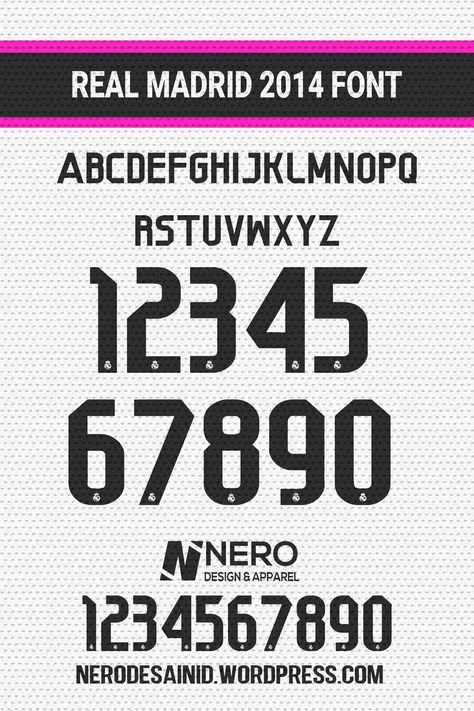 Font Jersey, Fonts Numbers, Real Madrid 2014, Football Fonts, Jersey Font, Leicester City Fc, Sports Fonts, Minimalist Font, Trendy Fonts