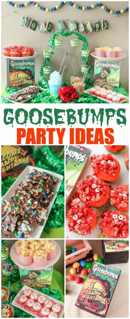 Goosebumps party ideas and 10 hilarious minute to win it games! #MakeItAMovieNight ad Goosebumps Movie Night Food, Goosebumps Birthday, Messy Birthday, Frozen Birthday Games, Frozen Birthday Party Games, Goosebumps Party, Goosebumps 2, Movie Food, Hallowen Party