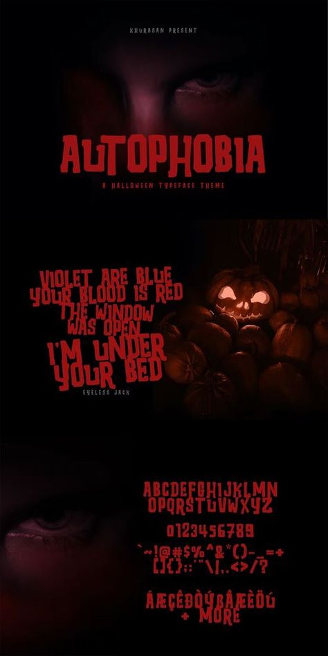 Autophobia - Horror Display Font for Your Halloween Project Halloween fonts #halloweenfonts fonts #fonts font #font 6.62 Horror Design Ideas, Horror Logo Design, Horror Layout, Horror Graphic Design, Horror Typography, Font Horror, Halloween Fonts Alphabet, Typography Invitation, Halloween Typography