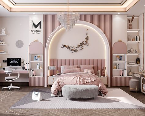 Luxury Kids Bedroom, Luxury Room Bedroom, Interior Design Per La Casa, Kids Bedroom Designs, Kids Interior Room, Girl Bedroom Designs, Luxury Rooms, Bedroom Furniture Design, Room Design Bedroom