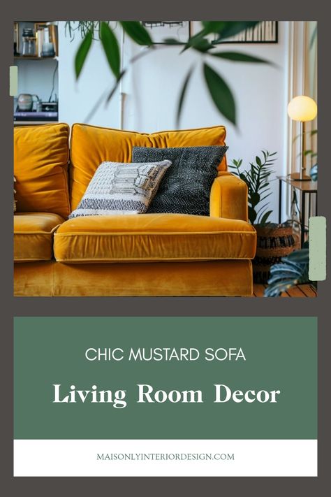 Brighten up your living room with chic mustard sofa ideas! Combining vibrant yellow hues with complementary accessories can create a stylish and inviting space. Enhance your comfort with stylish throw pillows and warm lighting to complement your mustard couch. Use neutral walls and hardwood floors to create a perfect backdrop that makes your sofa the star of the show. Explore layout tips to maximize space, ensuring your living area looks welcoming and feels cozy. Learn how to accessorize with art and decor to shape a sophisticated yet lively environment that reflects your personal style. Mustard Sofa Living Room, Mustard Sofa Living Room Ideas, Mustard Couch, Mustard Sofa, Sofa Living Room Ideas, Mustard Yellow Decor, Balcony Bar, Porch Windows, Yellow Sofa