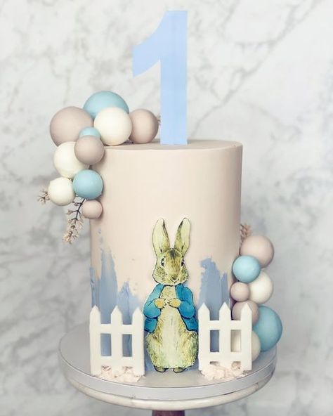 LisasBakingAddiction on Instagram: "Some bunny turned one 🐇.. . . . #peterrabbit #peterrabbitparty #peterrabbitcake #firstbirthday #firstbirthdayparty #firstbirthdaycake #cakeoftheday #customcakes #ballooncake #cakestagram #cakesofinstagram #cakecakecake #lisasbakingaddiction" Beatrix Potter Cake, Half Birthday Cakes, Peter Rabbit Cake, Baby First Birthday Cake, Peter Rabbit Birthday, Rabbit Cake, Peter Rabbit Party, Peter Rabbit And Friends, Balloon Cake