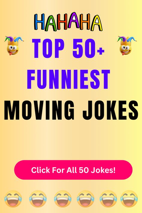 Check Out The Top 50+ Funny Moving Jokes And Puns. Click For All 50+ Hilarious Moving Jokes! Moving Humor, Jokes And Puns, Moving Truck, Emotional Baggage, Stand Up Comedians, Very Funny Jokes, Moving Day, Types Of Music, Very Funny