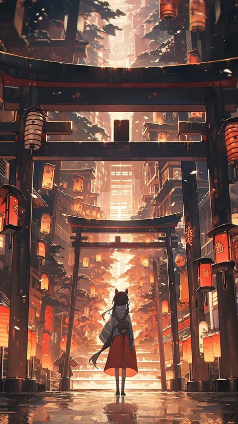 #japan #style #city #girl #art #wallpaper #wallaper #aesthetics Japan Anime City, Anime Landscape, Ghost City, Landscape City, City Sketch, Anime City, Japanese Landscape, Japan Aesthetic, Anime Backgrounds Wallpapers