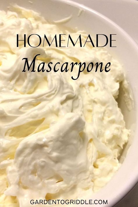 How To Make Mascarpone, Homemade Marscapone Recipes, How To Make Marscapone, Marscapone Cheese Recipe, Homemade Mascarpone, Homemade Marscapone, Diy Mascarpone Cheese, Homemade Mascarpone Cheese, Mascarpone Filling