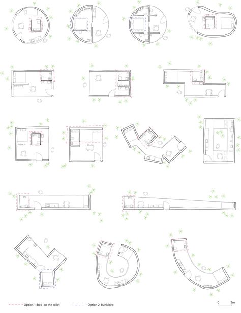 Housing issue has always been a central topic for a lot of countries, from the richest to the poorest ones. Industrialization, people´s welfare, crisis and, more recently, globalization and gentrification are all factors that have pointed out problems ... Hotel Plan, Architectural Floor Plans, Public Restroom, Plan Drawing, Architectural Sketch, Unit Plan, Model Drawing, Shipping Container Homes, Cad Drawing