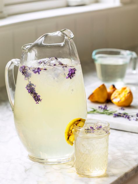 Smoky Lavender-Rosemary Lemonade Drinks For Parties, Brunch Favorites, Rosemary Lemonade, Drinks To Make, Pitcher Cocktails, Fun Drink Recipe, Fresh Squeezed Lemonade, Lavender Rosemary, Strawberry Mint