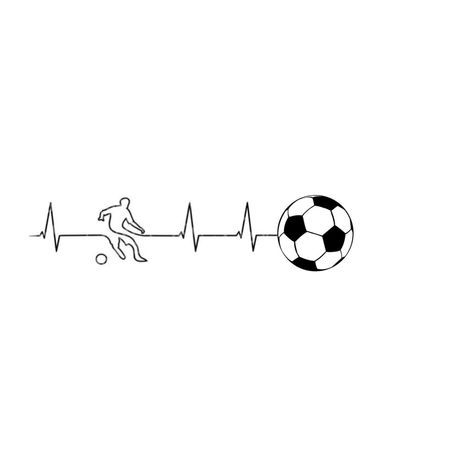 Football Minimalist Tattoo, Soccer Tattoos Ideas Women, Tattoo Futbol Ideas, Ecg Tattoo, Pulse Tattoo, Soccer Tattoos, Barcode Tattoo, Football Tattoo, Soccer Drawing