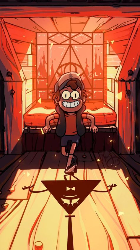 Dipper And Bill, Monster Falls, Adveture Time, Gravity Falls Bill Cipher, Funny Artwork, Gravity Falls Bill, Desenhos Gravity Falls, Dipper And Mabel, Gravity Falls Au