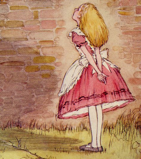 Pink dress Alice In Wonderland Vintage, Alice In Wonderland Illustrations, Arthur Rackham, Wonderland Quotes, Were All Mad Here, 캐릭터 드로잉, Lewis Carroll, Adventures In Wonderland, Through The Looking Glass