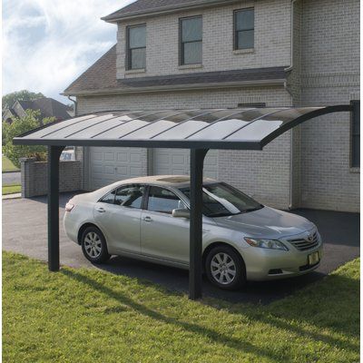 Palram Arizona Breeze 5000 16.28 Ft. x 9.86 Ft. Canopy Modern Carport Ideas, Arizona Wave, Cantilever Carport, Metal Carport Kits, Carport Aluminium, Car Porch Design, Aluminum Carport, Carport Modern, Rv Carports