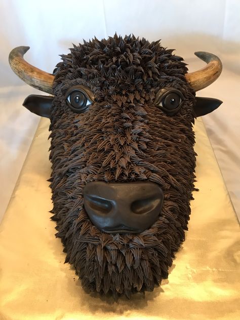 Wild Buffalo, Mascot Ideas, Baby Boy Shower Ideas, Boy Shower Ideas, Fun Cakes, Cat Cake, Cake And Cupcakes, Animals And Nature, Birthday Cake Kids