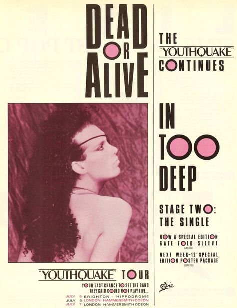 Top Of The Pops 80s: Dead or Alive New Wave Goth, Alt Music, Pete Burns, Top Of The Pops, Record Stores, How To Fold Sleeves, Time Space, Culture Club, The Eighties