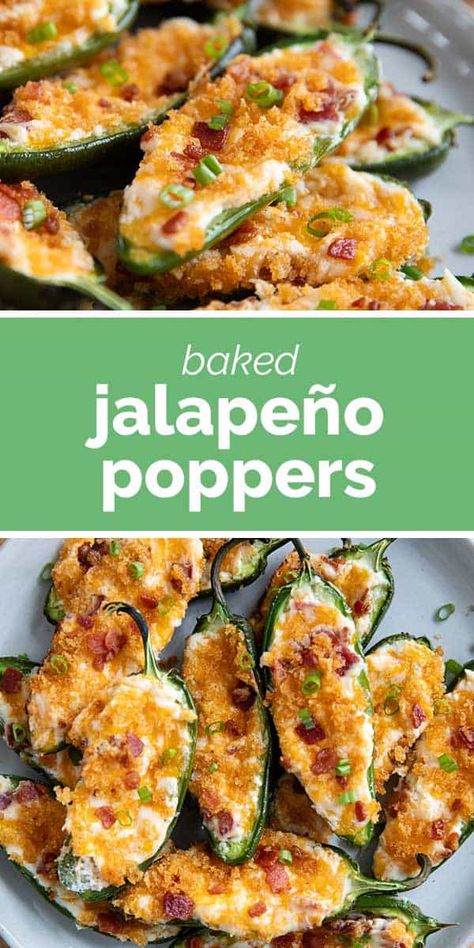 Baked Jalapeño Poppers, Jalapeño Poppers Recipe, Baked Jalapeno Poppers, Cream Cheese Jalapeno Poppers, Zucchini Enchiladas, Vegetable Rack, Jalapeno Popper Recipes, Veggies Recipes, Cheese Cheddar