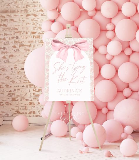 Tying The Knot Bridal Shower Theme, Party Moodboard, Coquette Theme, Scorpio Szn, Bow Theme, Link Edit, Blush Bridal Showers, Sweet 17, Bow Party