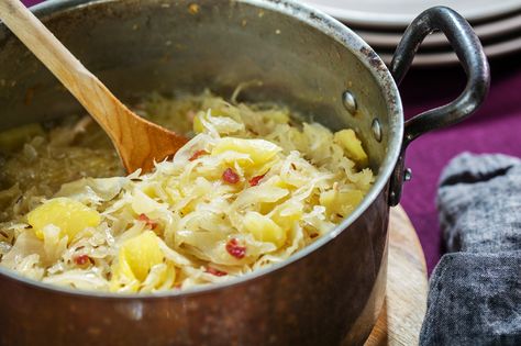 Sauerkraut and Apples Recipe - NYT Cooking Fried Sauerkraut, Cooking Sauerkraut, Sauerkraut And Apples, Pie Savory, German Sauerkraut, Chili Con Carne Recipe, Carne Recipe, Con Carne Recipe, Sauerkraut Recipe