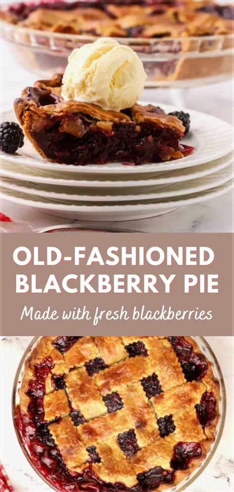 Blackberry Pie Recipe, Berry Pie Recipe, Berry Desserts, Premade Pie Crust, Savory Tarts, Blackberry Pie, Blackberry Recipes, The Best Dessert, Berry Pie