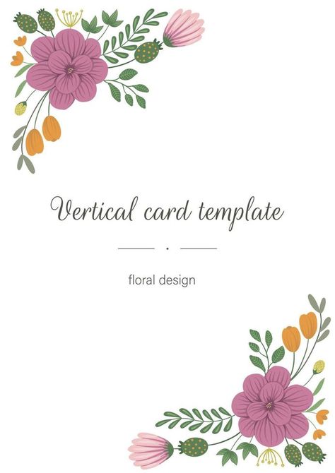 Corner Drawing, Card Border, Letter Invitation, Drawing Borders, Corners Design, Border Templates, Frame Border Design, Elements Design, Floral Border Design