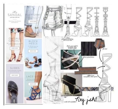 "SaNdALSsS!" by nvyjsh on Polyvore Footwear Design Portfolio, Fashion Design Development, Development Sketches, Fashion Portfolio Layout, 포트폴리오 레이아웃, Shoes Illustration, Footwear Design, Shoe Design Sketches, Fashion Design Portfolio