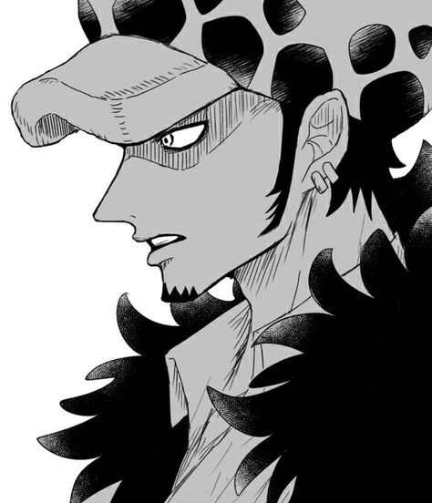 Trafalgar Law Sketch, Trafalgar Law Drawing, Law Sketch, Trafalgar Law Manga, Teen Titans Love, Law Icon, Heart Pirates, Alice In Wonderland Drawings, Best Anime Drawings