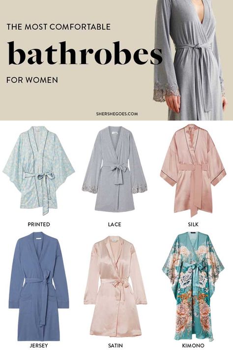 The Best Bathrobes for Women 2020 - Stay Comfy Chic at Home! Lounge Robe Women, Cotton Robes For Women, Botique Idea, Night Robes For Women, Bathrobes For Women, Home Clothes Women, Matching Loungewear Set, Robes Women, Bath Clothes