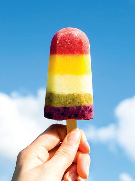 Rainbow Coconut Water Ice Lollies Water Popsicles, Coconut Water Popsicles, Rainbow Popsicles, Ice Popsicle, Ice Lollies, Allergen Free Recipes, Ice Cream Pops, Coconut Ice, Lemonade Drinks