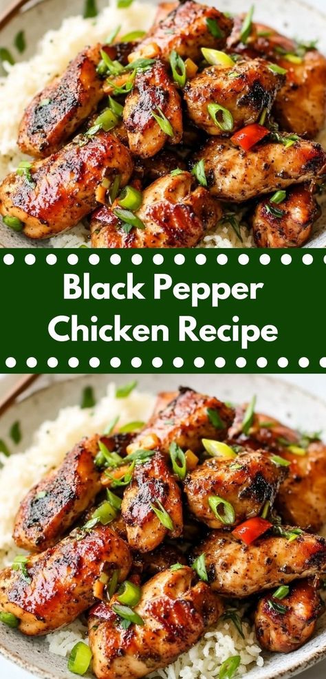 Looking for a quick and flavorful dinner? This Black Pepper Chicken Recipe is the ultimate easy chicken dinner, delivering a bold, savory taste that your whole family will love. Perfect for busy weeknights! Black Peppered Chicken, Date Night Dinner Recipes Chicken, Chicken Peppers Recipe, Chicken And Pepper Recipes, Black Pepper Chicken Recipe, Pepper Chicken Recipe, Easy Chicken Dinner, Night Dinner Recipes, Smoked Sausage Recipes