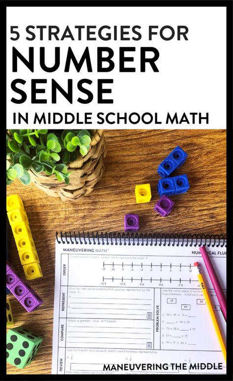 Building Number Sense, Grade 6 Math, Creative Math, Middle School Math Classroom, Math Organization, Math Intervention, Math Instruction, Math Strategies, 8th Grade Math