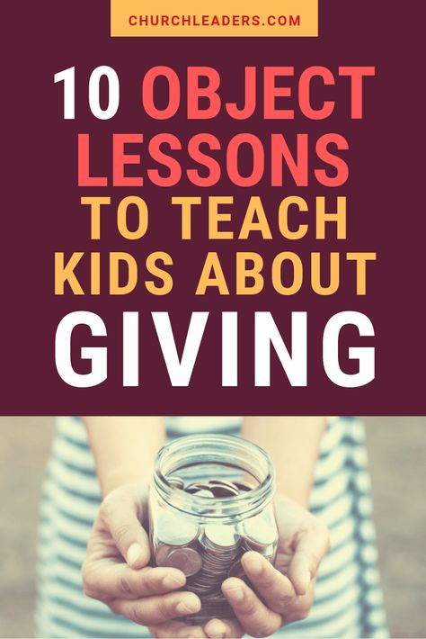 Object Lesson On Charity, Church Object Lessons For Kids, Object Lesson On Forgiveness, Tithing Lesson For Kids, Bible Lessons For Kids Children Ministry, Object Lessons For Kids Church, Tithing Lesson, Christian Object Lesson, Sermons For Kids