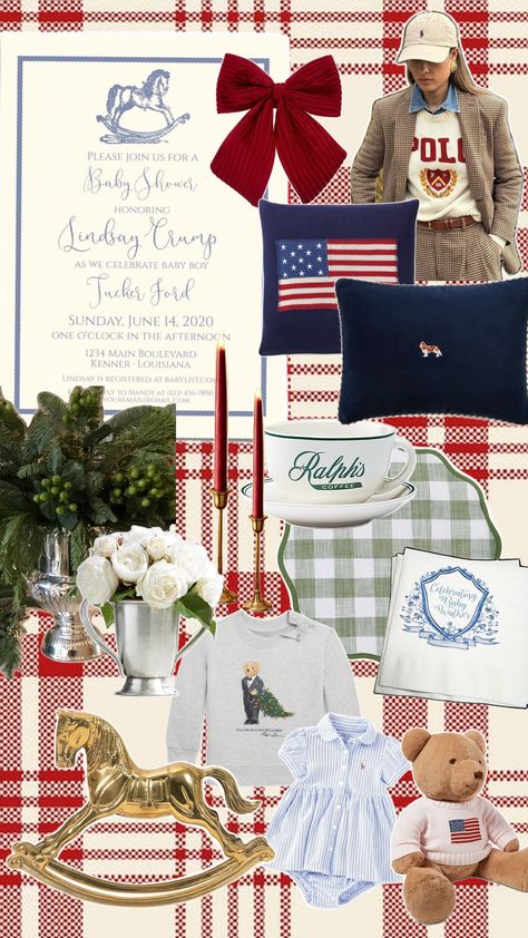 Vintage inspired, Ralph Lauren, gender, neutral baby shower idea for the cooler months Vintage Baby Shower Boy, Ralph Lauren Christmas, Vintage Baby Shower, Baby Shower Vintage, Baby Boy Room Nursery, Baby Boy Birthday, Baby Themes, Baby Shower Winter, Baby Bear Baby Shower