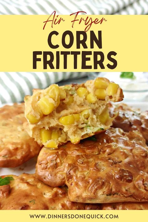 Craving a delicious summer snack? Look no further! These crispy air fryer corn fritters are a must-try. They're easy to make, packed with flavor, and perfect for any occasion. Get the recipe now! 🤤🔥 #DinnersDoneQuick #CornFritters #CornFrittersRecipe #HowtoMakeCornFritters #RecipeforCornFritters #CornFrittersRecipeEasy #CornFrittersAirFryer #CornFrittersCrispy #HowDoYouMakeCornFritters #SummerSnacks #EasyRecipes #AirFryerRecipes #RecipeIdeas #SnackTime #FoodieFavorites #FoodLovers Air Fry Corn Fritters, Air Fried Corn Fritters, Air Fryer Corn Fritters Recipe Easy, Corn Nuggets Recipe Easy Air Fryer, Corn Fritters Recipe Air Fryer, Easy Summer Dinners Air Fryer, Corn Fritters Air Fryer, Corn Nuggets Recipe Air Fryer, Air Fryer Corn Fritters