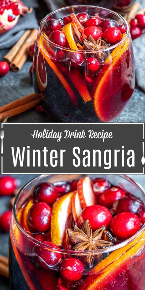 Winter Sangria Recipes, Holiday Sangria Recipes, Christmas Sangria Recipes, Xmas Cocktails, Easy Sangria Recipes, Winter Sangria, Holiday Sangria, Christmas Sangria, Red Wine Sangria